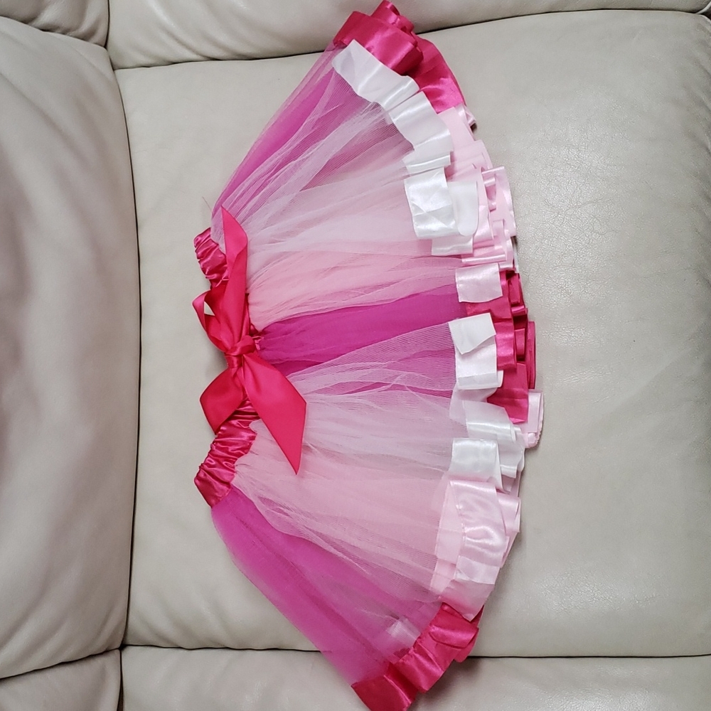 Multicolored Pink Sheer Tutu/costume play skirt for kids
